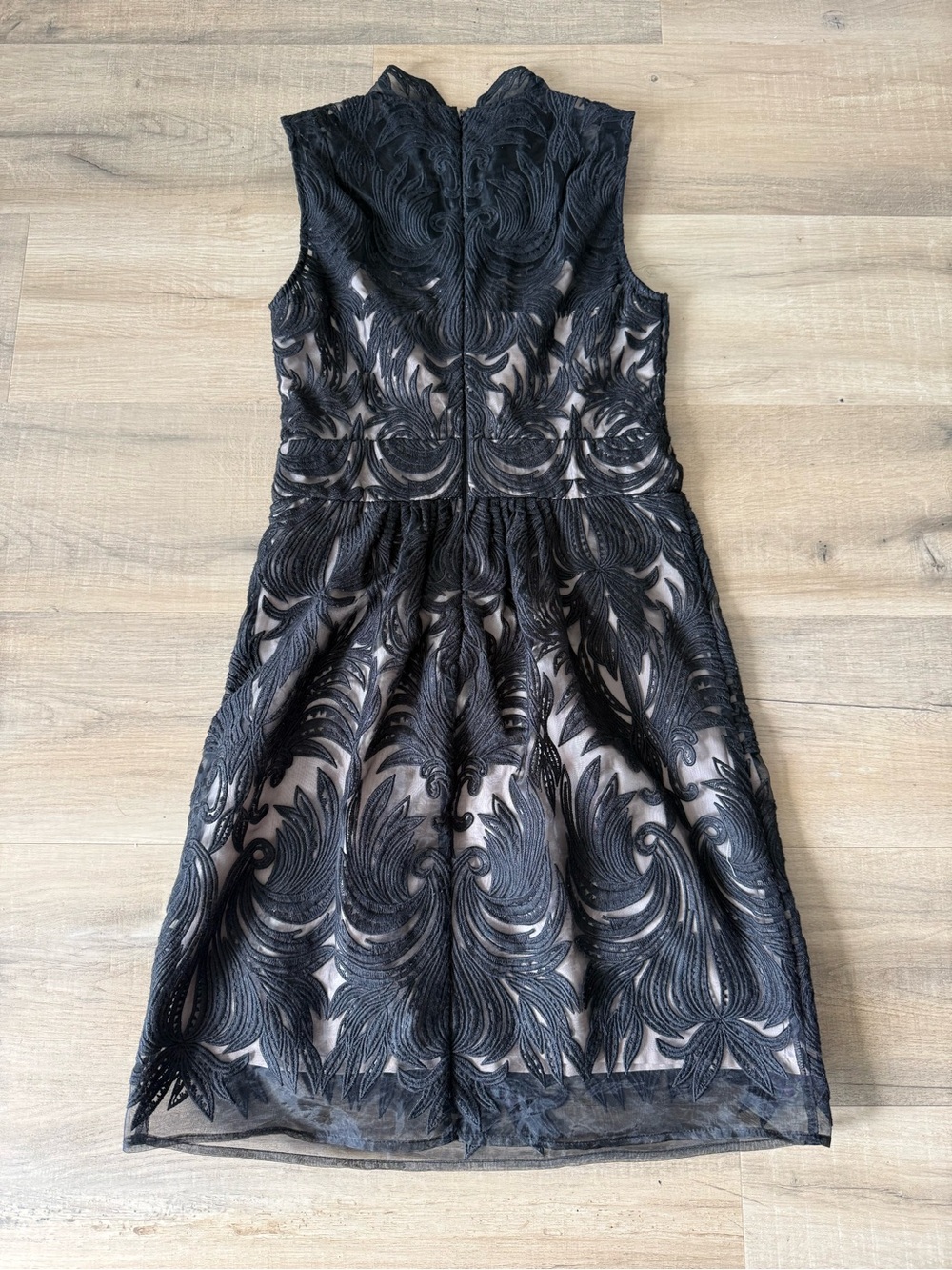 Yoana Baraschi x Anthropologie Black Lace Silk Blend Cocktail Dress - US 0 - Picture 3 of 5